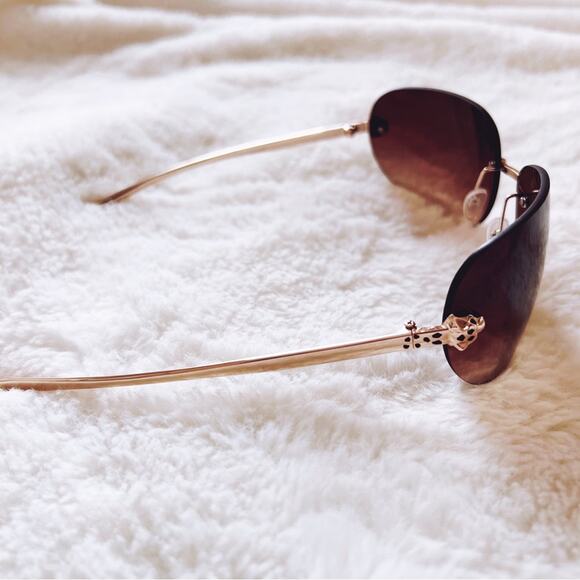 Ophelia Brown & Clear Floral Chic Sunglasses - Picture 6 of 10